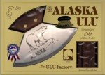 6" Walnut Ulu Knife with Polar Bear Design