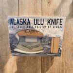 Alaska ULU Knife with Wood Handle and Stand
