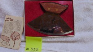 Alaska Vintage ULU Knife with Block