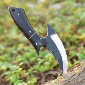Handmade 1095 Steel Tactical Ulu Skinning Knife