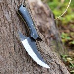 Handmade 1095 Steel Tactical Ulu Skinning Knife