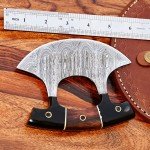 Custom Handcrafted Damascus Steel ULU Chef Knife