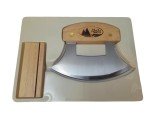 Alaska Ulu Knife with Oak Handle & Stainless Blade