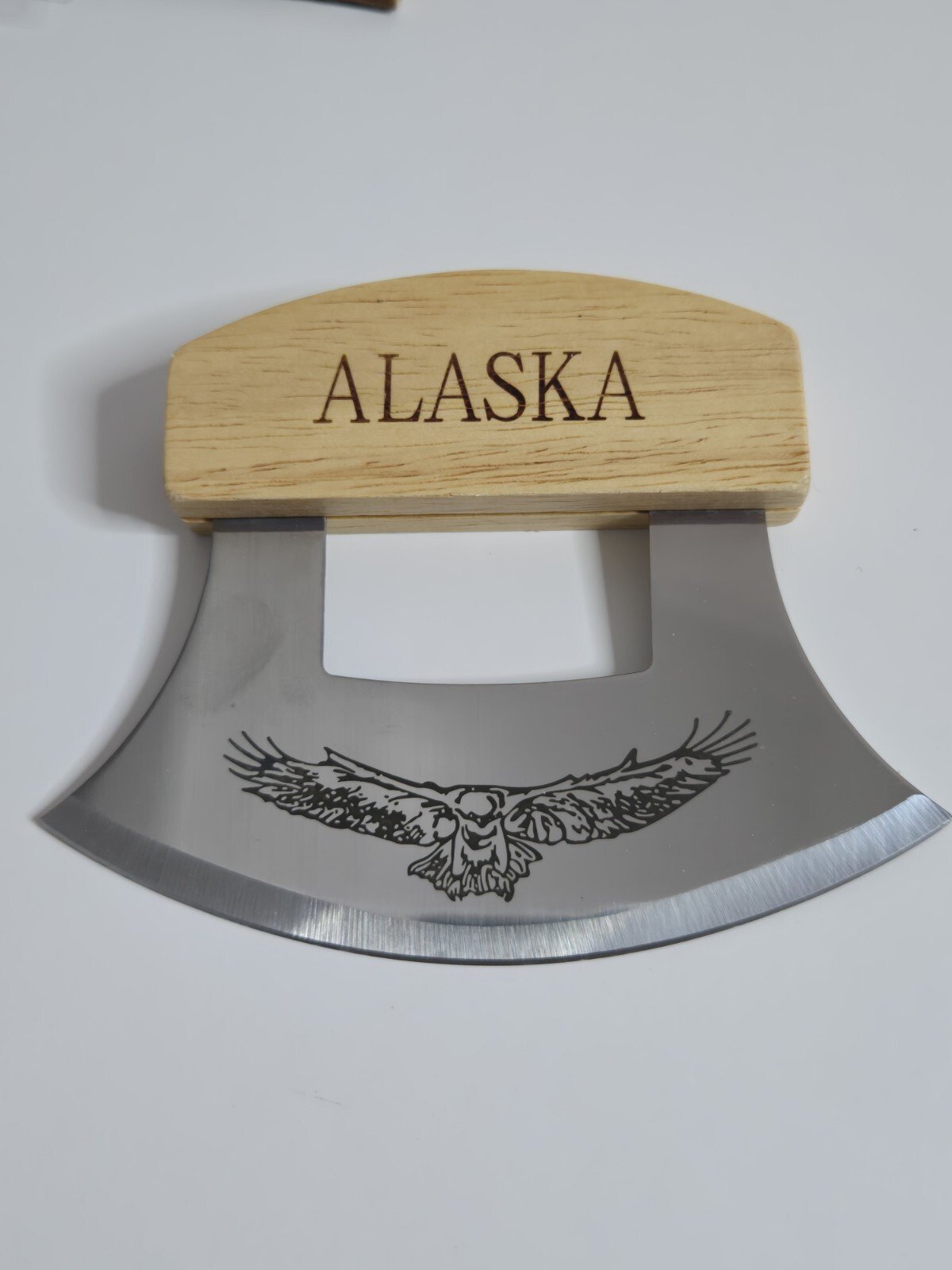 Exotic Wood Alaska ULU Knife with Stainless Steel Blade