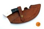 Custom Forged Damascus Steel Ulu Chef Knife