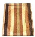 USA Multi Wood Ulu Mezzaluna Knife and Bowl
