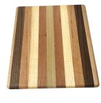 USA Multi Wood Ulu Mezzaluna Knife and Bowl