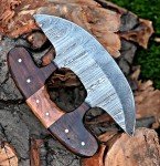 Handmade Damascus Steel Alaskan Ulu Chef Knife