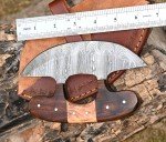 Handmade Damascus Steel Alaskan Ulu Chef Knife