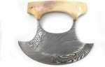Wild Turkey Damascus Steel Ulu Chef Knife