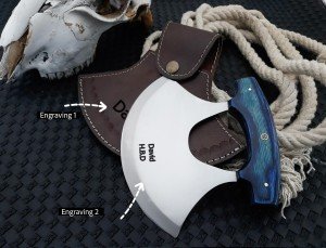 Handmade Ulu Skinning Knife for Kitchen & Outdoors