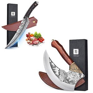 TIVOLI 9-Inch Ulu Knife and Pizza Cutter Set