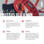 BUBBA ULU Knife with Grip Handle and Sheath