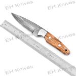 Handmade Damascus Steel Ulu Knife with Bone Handle