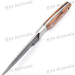 Handmade Damascus Steel Ulu Knife with Bone Handle