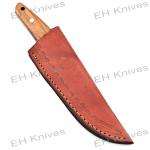 Handmade Damascus Steel Ulu Knife with Bone Handle