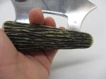 Alaska Eskimo ULU Skinning Knife with Wood Display