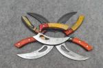 Custom Damascus Steel Skinning ULU Knife Set