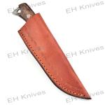 Handmade Damascus Steel Ulu Knife with Rosewood Handle