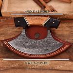 Damascus Steel Ulu Knife with Sheath