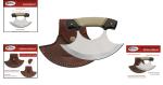 5.5" Ulu Knife with Bone Handle and Leather Sheath