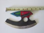 Custom Steel Ulu Knife for Kitchen Use