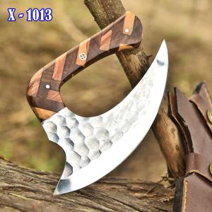 Full Tang Carbon Steel Ulu Knife - Pizza Cutter