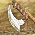 Full Tang Carbon Steel Ulu Knife - Pizza Cutter