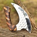 Full Tang Carbon Steel Ulu Knife - Pizza Cutter