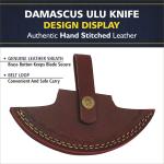 Alaskan Ulu Knife with Sheath - 5.5" Damascus Steel