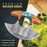 Alaskan Ulu Knife with Sheath - 5.5" Damascus Steel