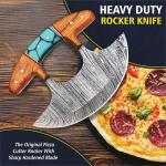 Alaskan Ulu Knife with Sheath - 5.5" Damascus Steel