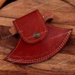 Damascus Steel Ulu Kitchen Chef Knife with Sheath
