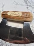 Alaska Souvenir Ulu Skinning Knife with Stand