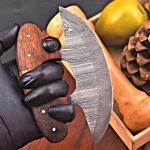 Handmade Damascus Steel Ulu Chef Knife 1814