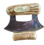 Alaska Eskimo ULU Skinning Knife with Stand