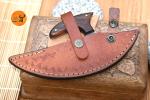 Custom Hand Forged Damascus Steel Ulu Knife