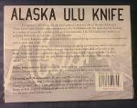 Alaska ULU Knife with Bear Engraving and Stand