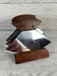 Alaska Ulu Knives Set with Walnut Handles