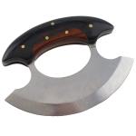 Timber Wolf Ulu Knife with Wood Handle