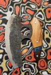 Carbon Steel Ulu Knife with Sheath