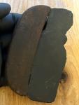 Tomachee Artifacts Eskimo Ulu Knife with Wood Handle