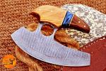 Personalized Handmade Damascus Steel Ulu Chef Knife