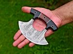 Custom Damascus Chef Ulu Knife for Alaskan Cooking