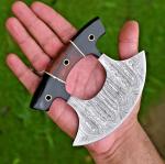 Custom Damascus Chef Ulu Knife for Alaskan Cooking