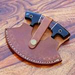 Custom Damascus Chef Ulu Knife for Alaskan Cooking