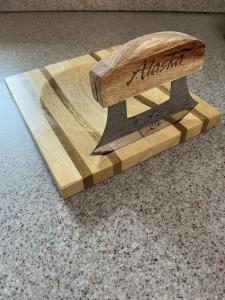 Alaska Ulu Knife with Chopping Bowl Set