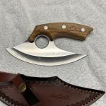 Dedfish Stainless Steel Ulu Knife with Leather Sheath