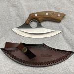 Dedfish Stainless Steel Ulu Knife with Leather Sheath