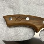 Dedfish Stainless Steel Ulu Knife with Leather Sheath